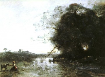 Le Marais Au Grand Arbre Romantisme Jean Baptiste Camille Corot Peinture à l'huile